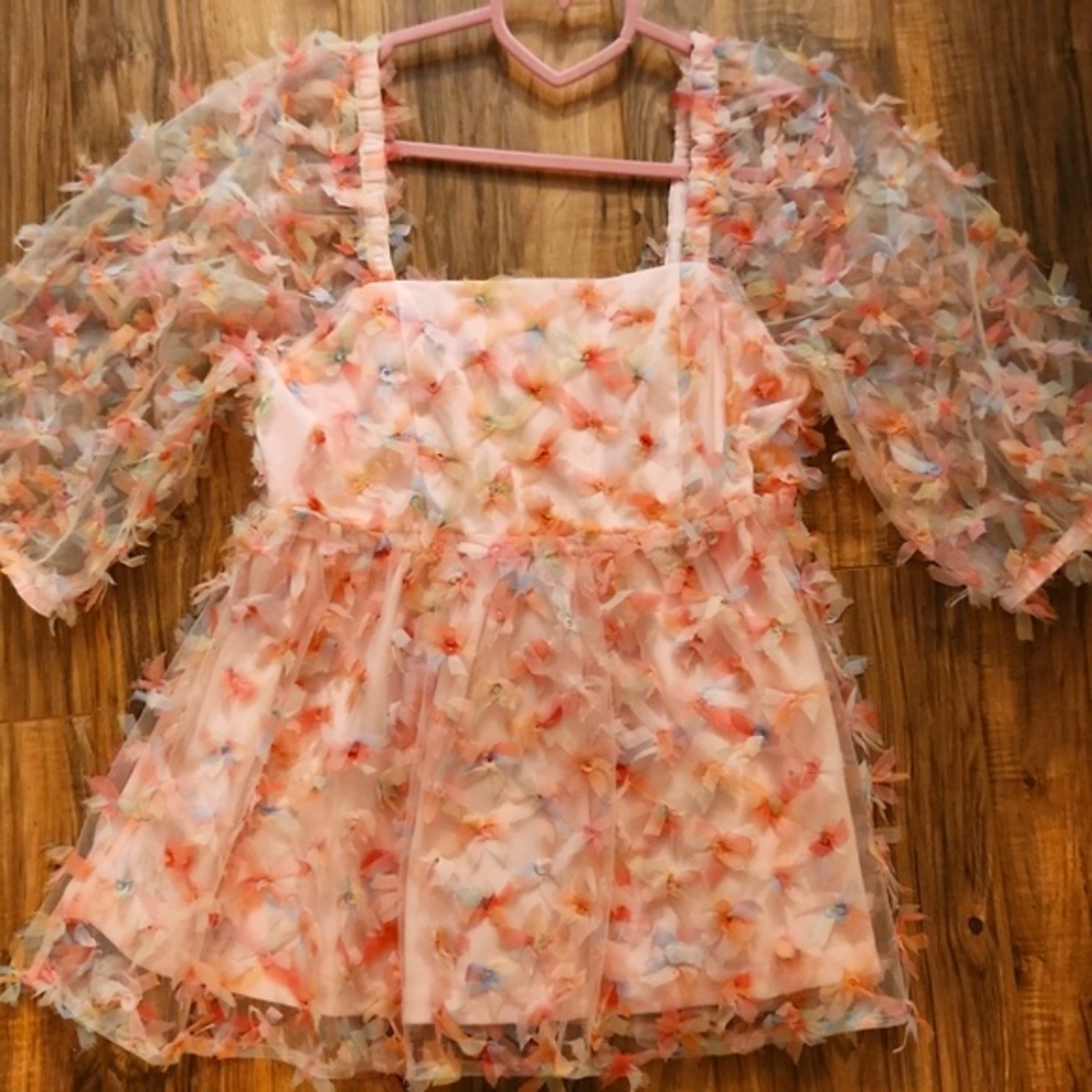 GORGEOUS JODIFL Pink Chiffon Babydoll Top